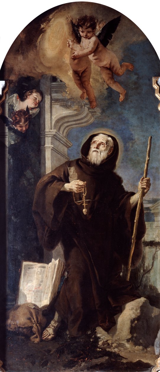 Pyhän Franciscus Paulalaisen ekstaasi, 1700-luku tekijältä Giovanni Battista Tiepolo