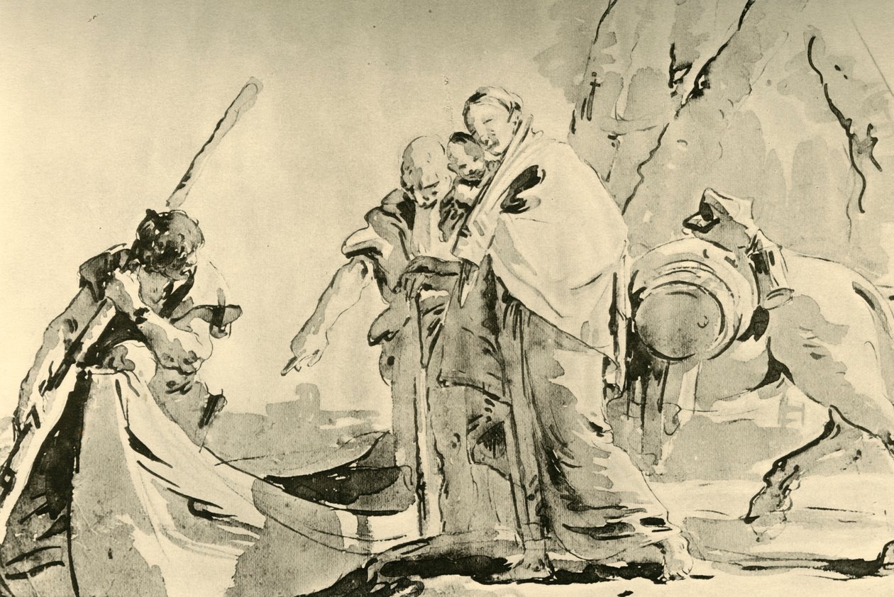 Lento Egyptiin, ennen vuotta 1752, 1928 tekijältä Giovanni Battista Tiepolo