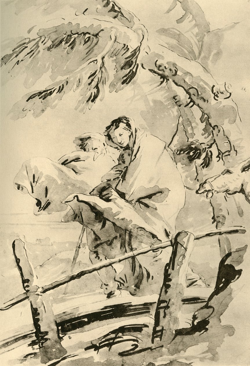 Lento Egyptiin, ennen vuotta 1752, 1928 tekijältä Giovanni Battista Tiepolo