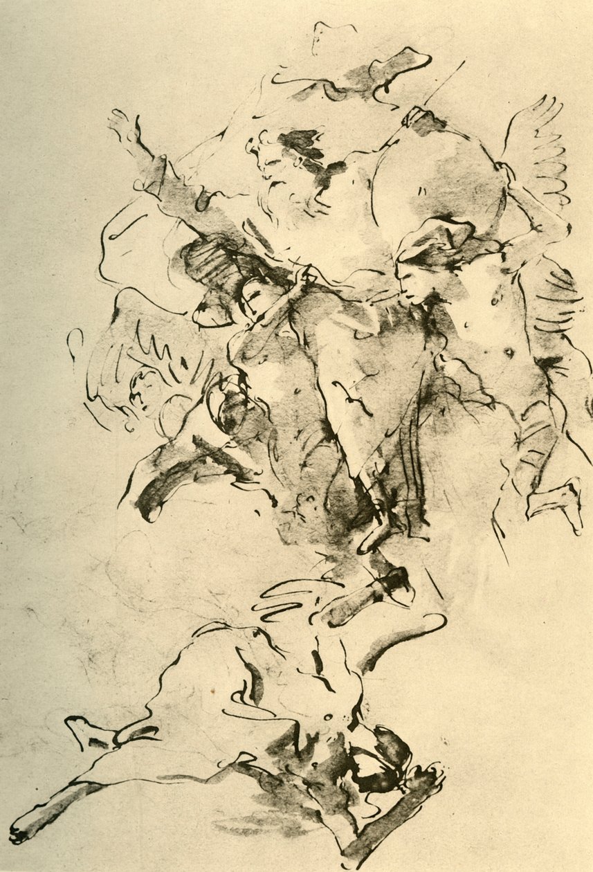 Isä Jumala enkelien ympäröimänä, 1758-1759, 1928 tekijältä Giovanni Battista Tiepolo