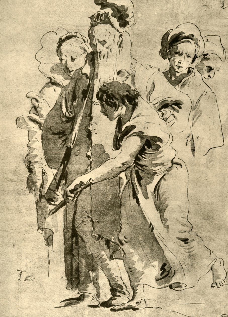Figuuriryhmä, 1700-luvun puoliväli, 1928 tekijältä Giovanni Battista Tiepolo