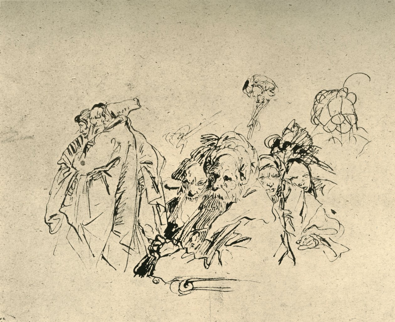 Itämaisten ryhmä, 1700-luvun puoliväli, 1928 tekijältä Giovanni Battista Tiepolo
