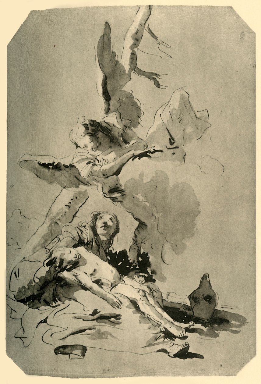 Hagar ja Ismael, 1735, 1928 tekijältä Giovanni Battista Tiepolo