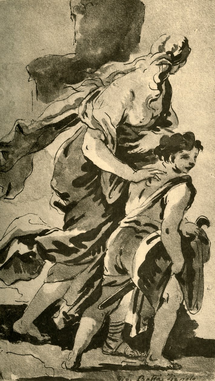 Hagar ja Ismael, 1700-luvun puoliväli, 1928 tekijältä Giovanni Battista Tiepolo