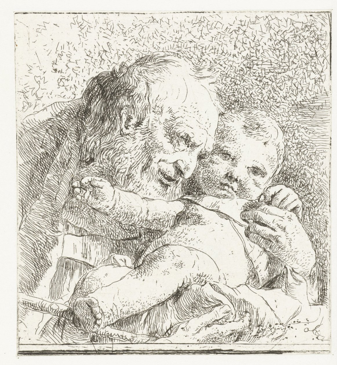 Pyhä Joosef Kristuksen lapsen kanssa tekijältä Giovanni Battista Tiepolo