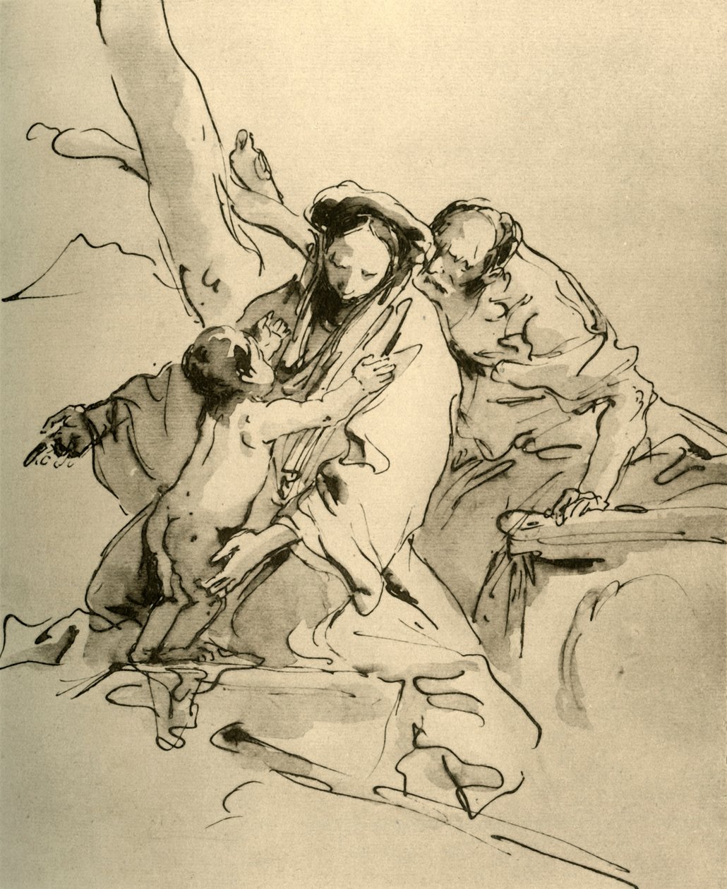 Pyhä perhe, 1700-luvun puoliväli, 1928 tekijältä Giovanni Battista Tiepolo
