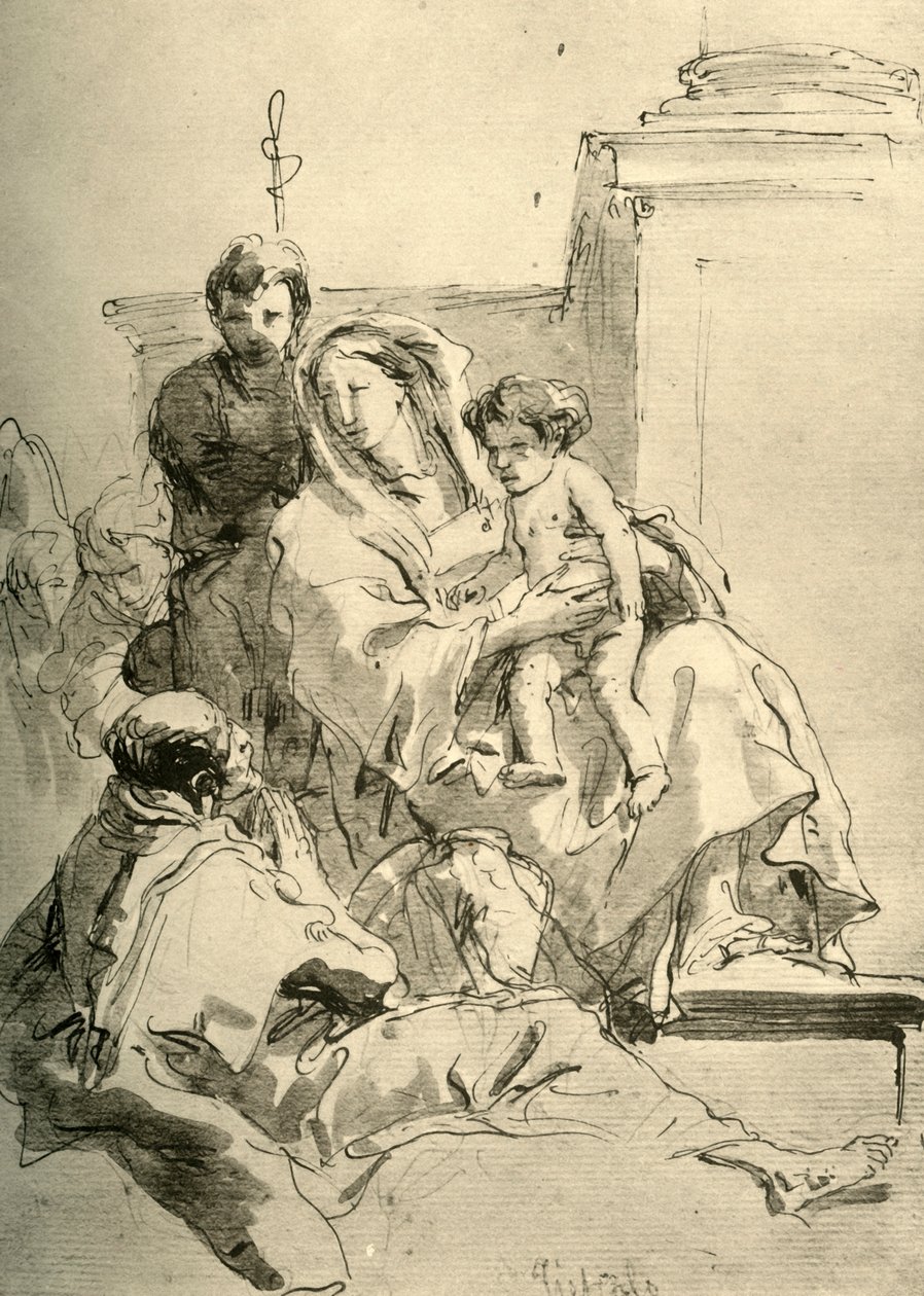 Pyhä perhe, 1700-luvun puoliväli, 1928 tekijältä Giovanni Battista Tiepolo
