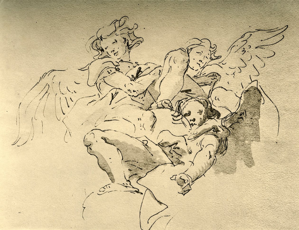 Leijuvat enkelit, 1700-luvun puoliväli, 1928 tekijältä Giovanni Battista Tiepolo