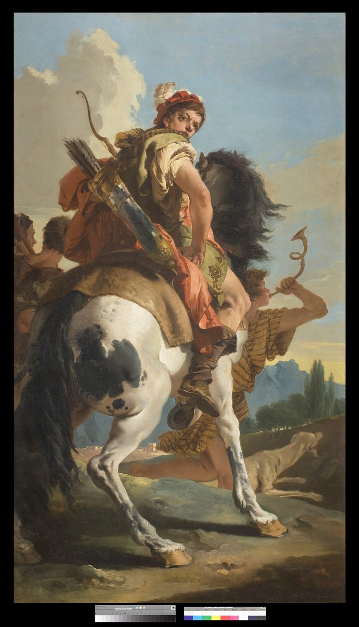 Metsästäjä hevosen selässä, 1718-30 tekijältä Giovanni Battista Tiepolo