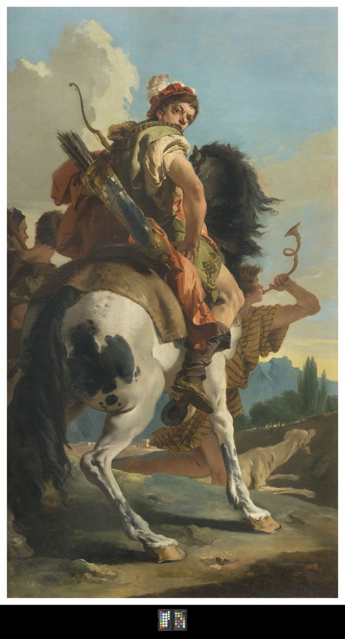 Metsästäjä hevosen selässä, 1718-30 tekijältä Giovanni Battista Tiepolo