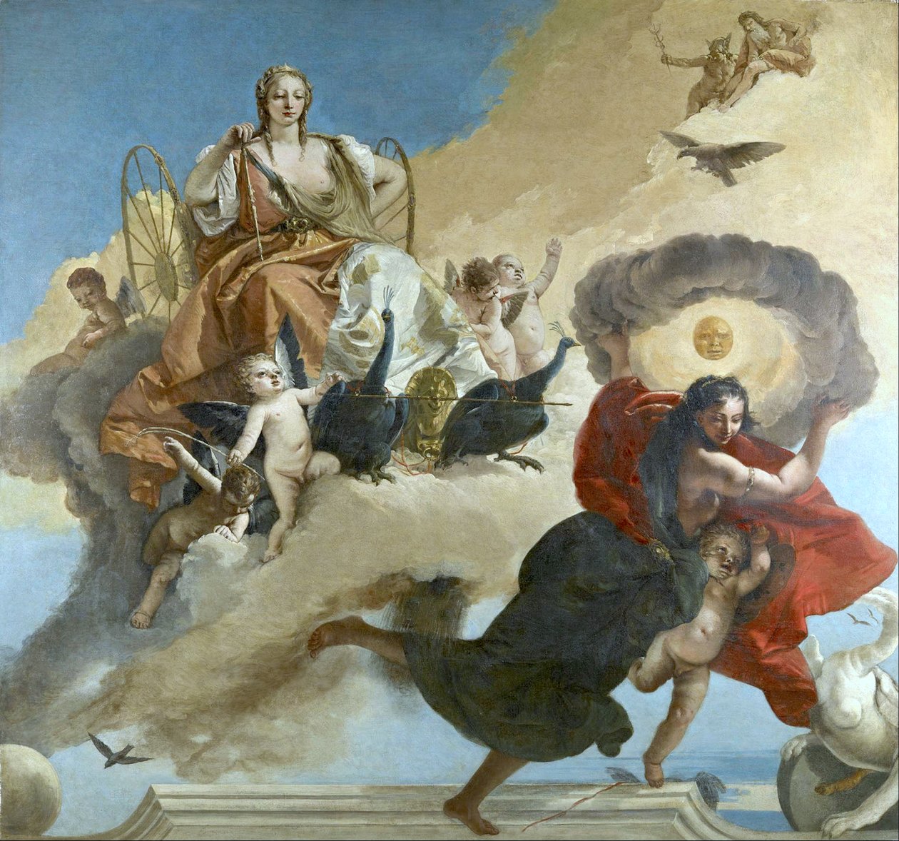 Juno ja Luna tekijältä Giovanni Battista Tiepolo