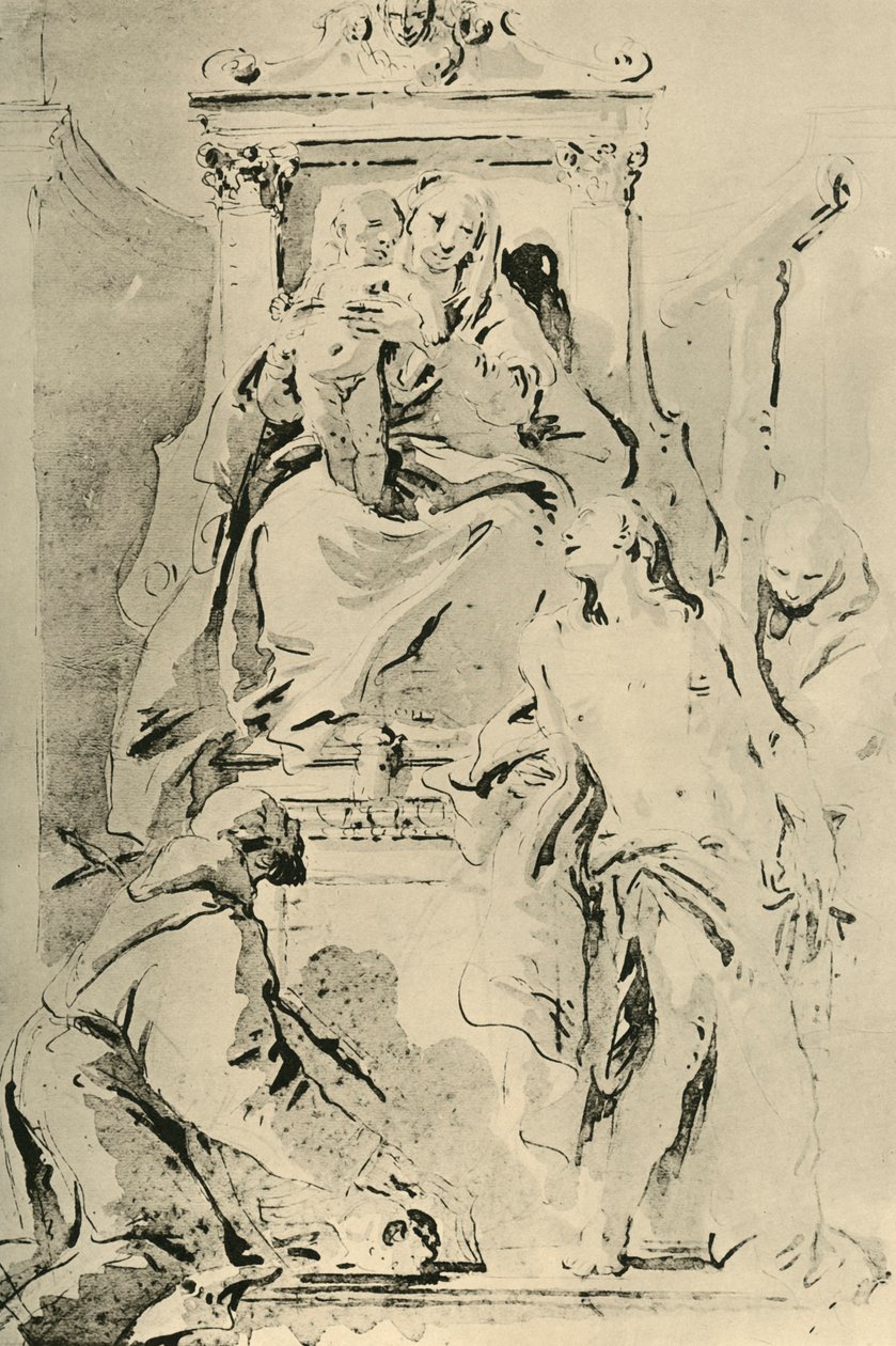Madonna valtaistuimelle pyhien kanssa 1700-luvun puolivälissä 1928 tekijältä Giovanni Battista Tiepolo