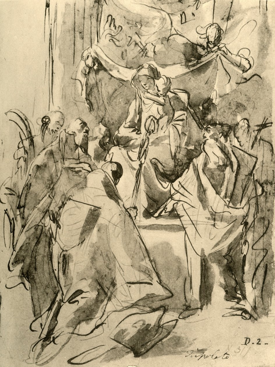 Madonna valtaistuimelle pyhien kanssa 1700-luvun puolivälissä 1928 tekijältä Giovanni Battista Tiepolo