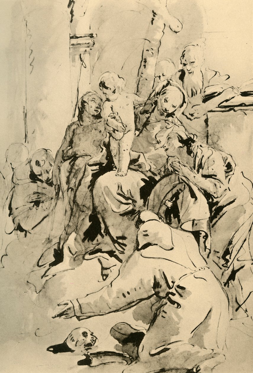 Madonna pyhien kanssa, 1700-luvun puoliväli, 1928 tekijältä Giovanni Battista Tiepolo