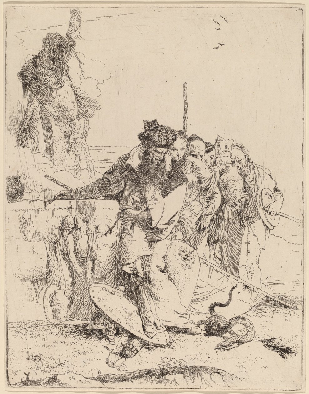 Taikuri ja muut koskien käärmettä tekijältä Giovanni Battista Tiepolo