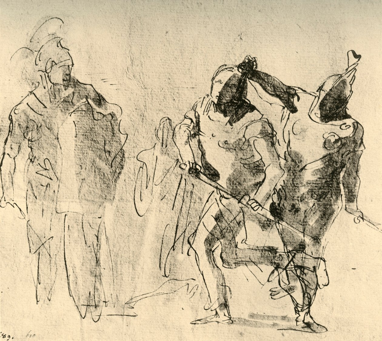 Minerva tarkistaa Akhilleuksen vihan, c1757, 1928 tekijältä Giovanni Battista Tiepolo