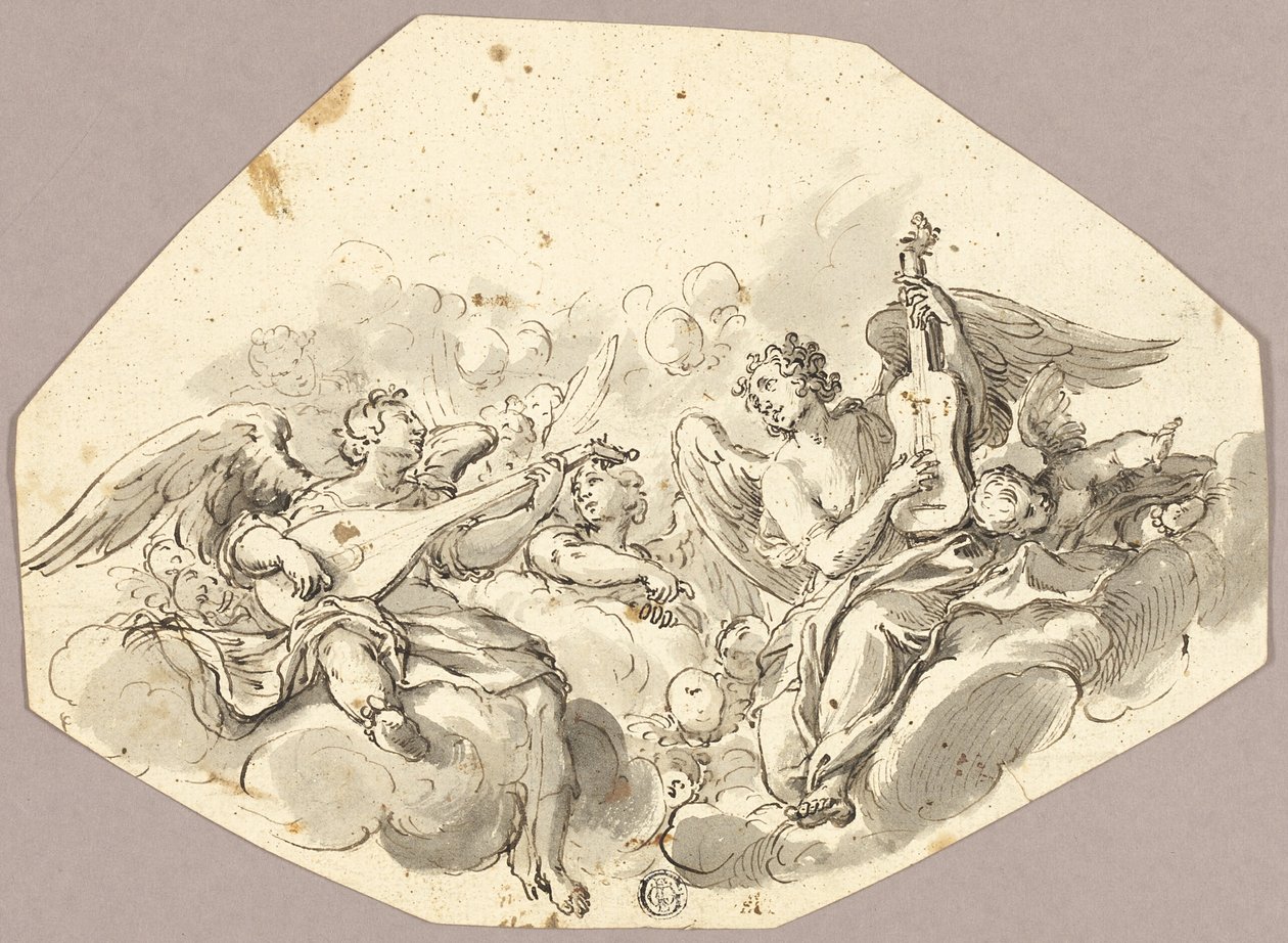 Muusikko enkelit tekijältä Giovanni Battista Tiepolo