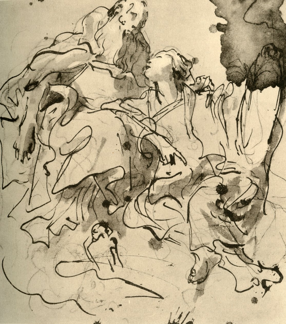 Vanha mies ja nuori nainen, 1761, 1928 tekijältä Giovanni Battista Tiepolo