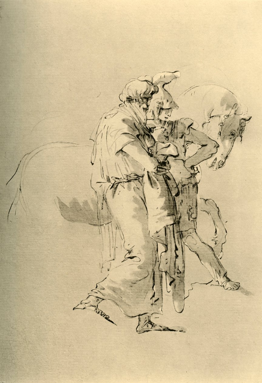 Vanha mies ja nuori sotilas, 1700-luvun puoliväli, 1928 tekijältä Giovanni Battista Tiepolo