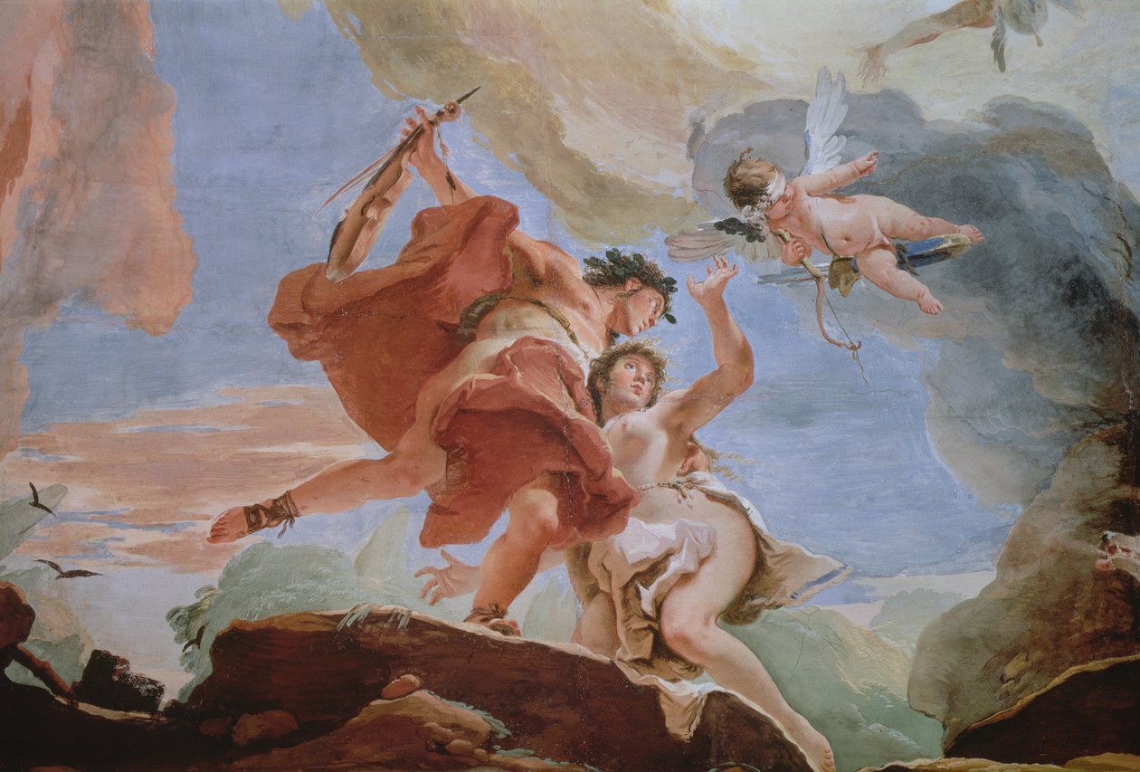 Orfeus pelastaa Eurydikea manalasta yksityiskohta katosta ks. myös 64555. tekijältä Giovanni Battista Tiepolo