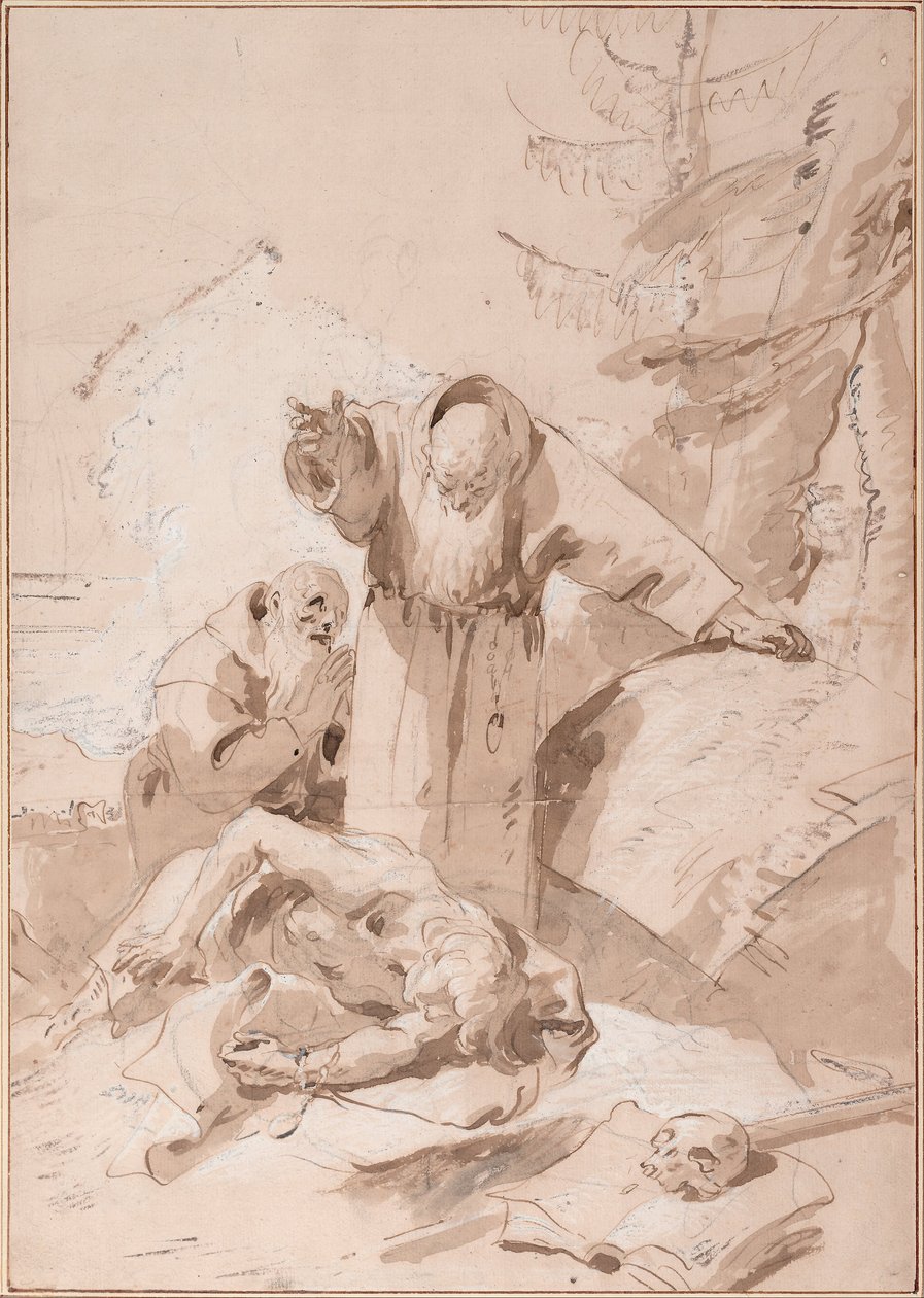 Sigmarigenin pyhä Fidelis ja Leonessan pyhä Joosef tekijältä Giovanni Battista Tiepolo