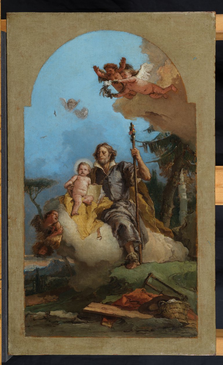 Pyhä Joosef Kristus-lapsen kanssa, 1767 tekijältä Giovanni Battista Tiepolo