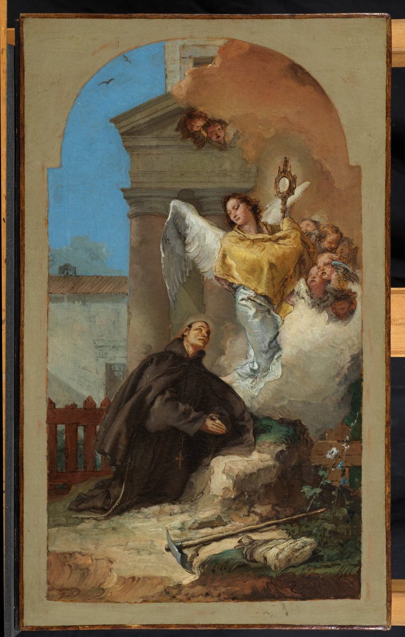 Pyhän pääsiäisen Baylonin visio eukaristiasta, 1767 tekijältä Giovanni Battista Tiepolo