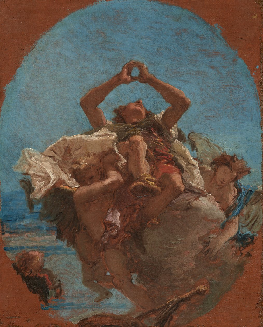 Der heilige Rochus von Engeln in den Himmel getragen tekijältä Giovanni Battista Tiepolo