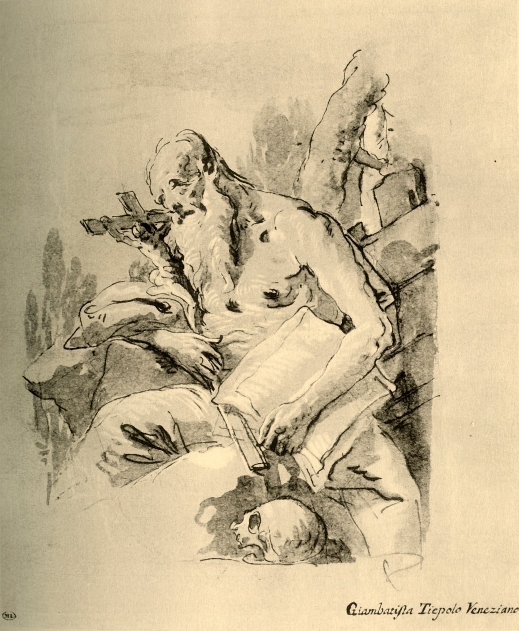 St. Jerome, 1700-luvun puoliväli, 1928 tekijältä Giovanni Battista Tiepolo