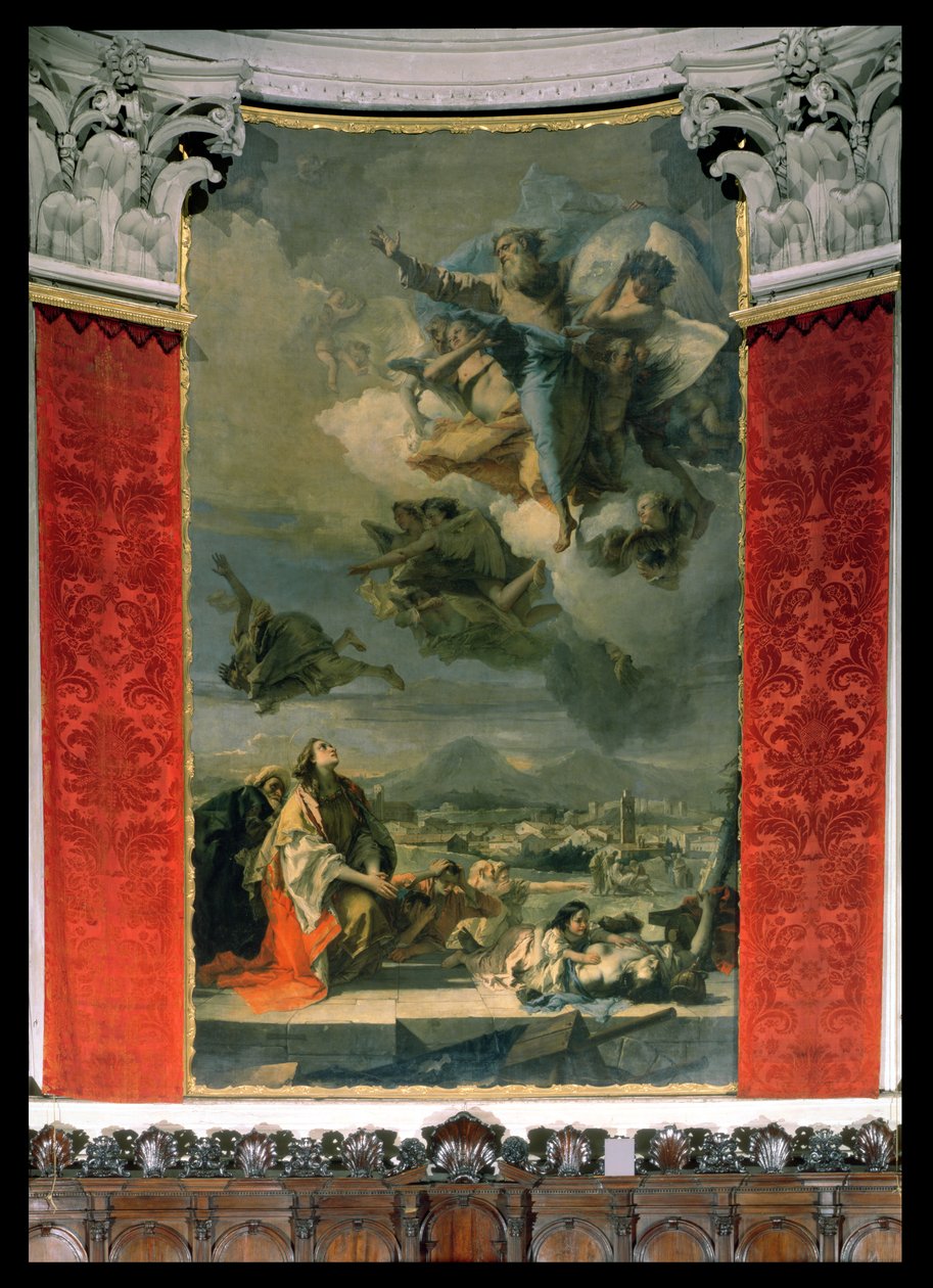 Huonekalut ja erilaiset esineet 1100- ja 1300-luvuilta tekijältä Giovanni Battista Tiepolo