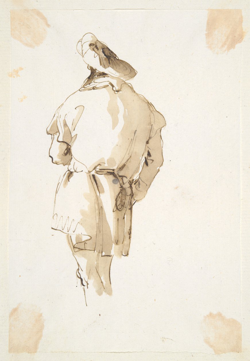 Seisova mieshahmo takaa katsottuna tekijältä Giovanni Battista Tiepolo