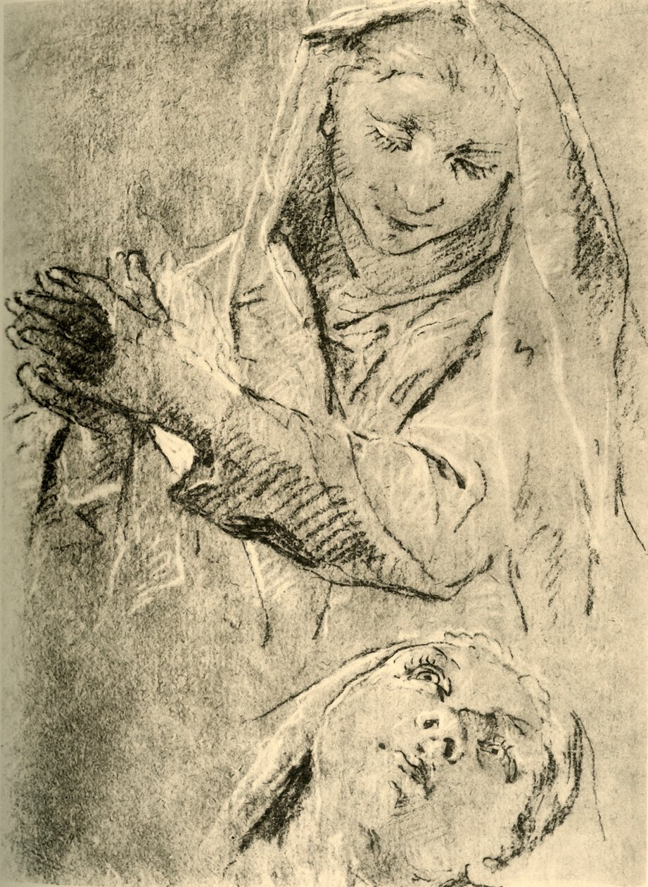 Tutkimuksia Madonnasta, 1700-luvun puoliväli, 1928 tekijältä Giovanni Battista Tiepolo