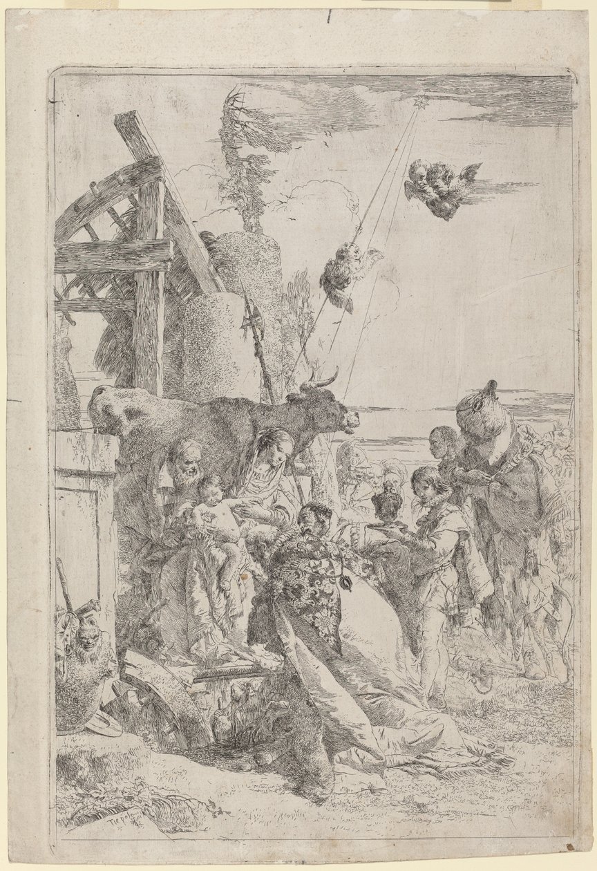 Maagien palvonta tekijältä Giovanni Battista Tiepolo