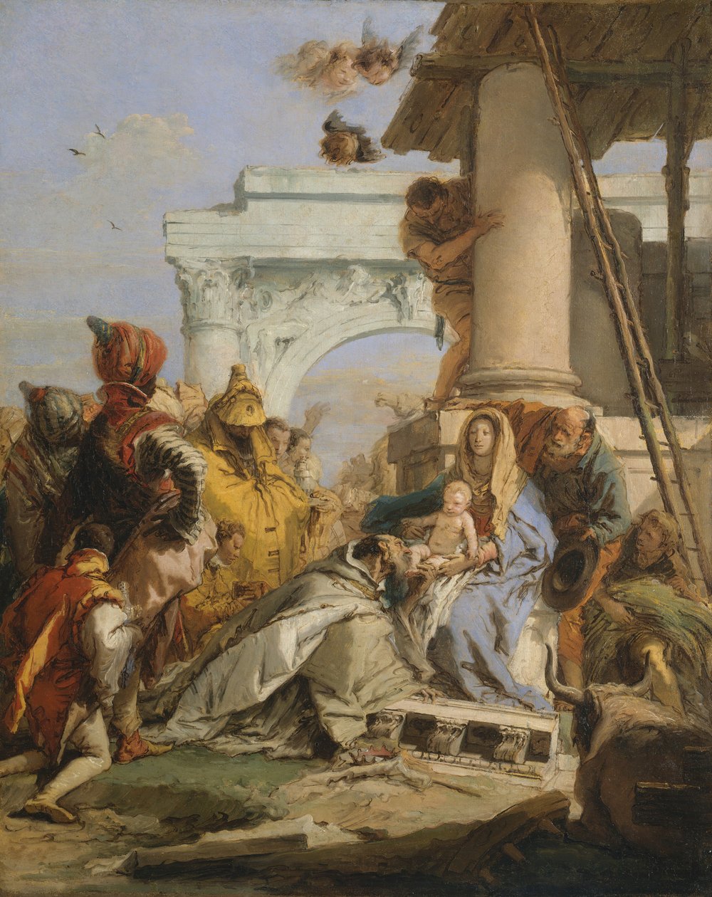 Maagien palvonta, 1750-luvun loppu. tekijältä Giovanni Battista Tiepolo