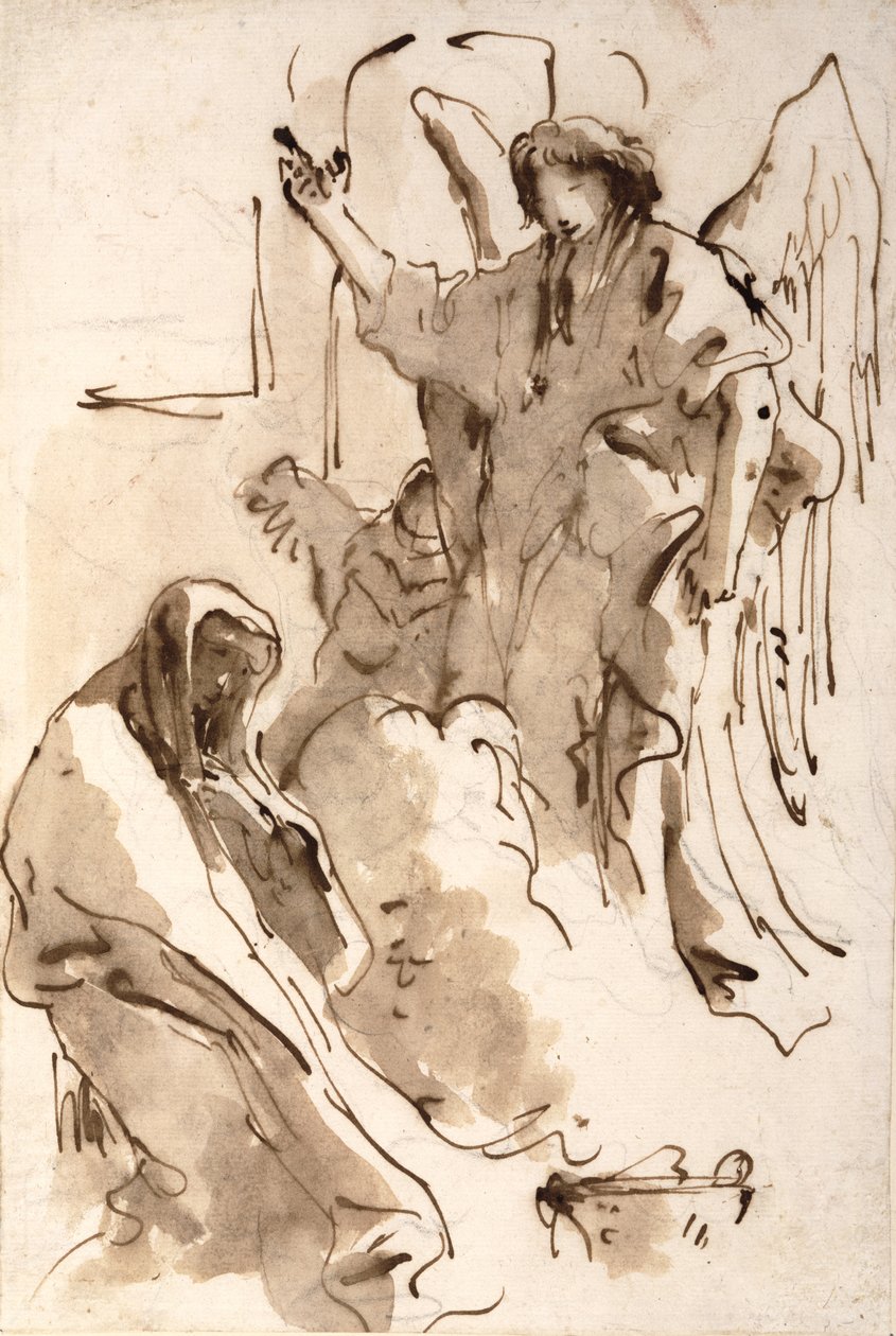Huonekalut ja erilaiset esineet 1100- ja 1300-luvuilta tekijältä Giovanni Battista Tiepolo