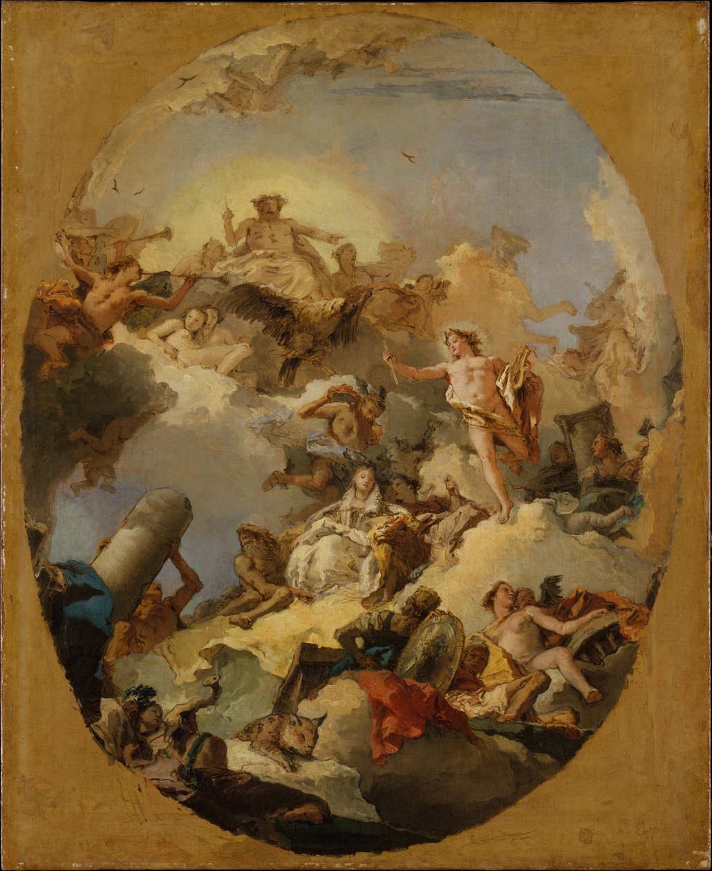 Die Apotheose der spanischen Monarchie tekijältä Giovanni Battista Tiepolo
