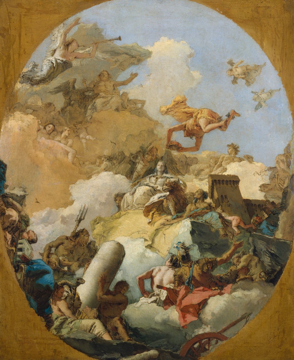 Espanjan monarkian apoteoosi, noin 1765. tekijältä Giovanni Battista Tiepolo