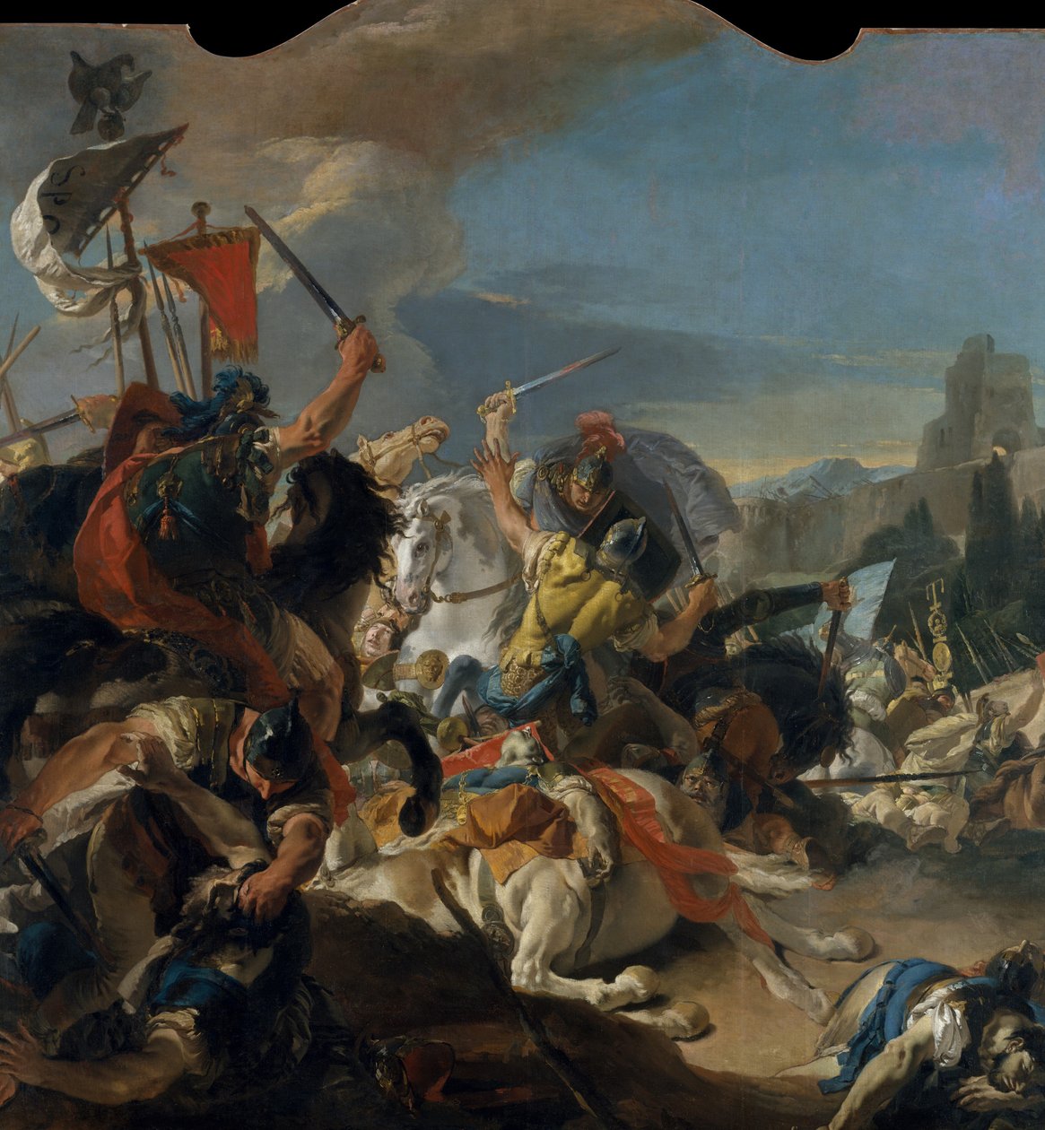Vercellaen taistelu, 1725-29. tekijältä Giovanni Battista Tiepolo