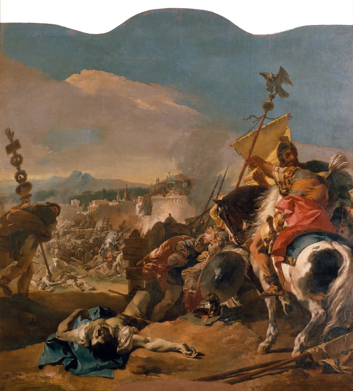 Karthagon vangitseminen, 1725-29 tekijältä Giovanni Battista Tiepolo