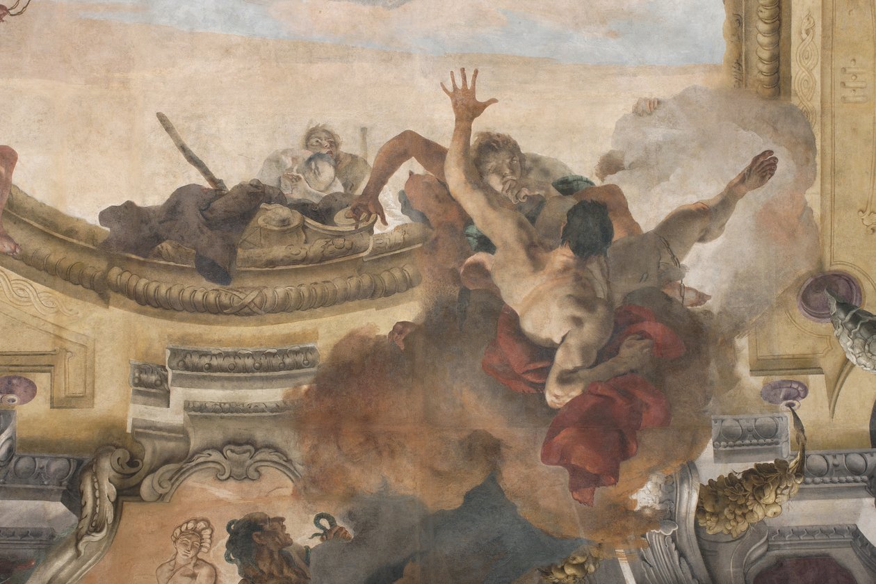 The Fall of the Demons, Stories of Scipio, yksityiskohta, 1731 tekijältä Giovanni Battista Tiepolo