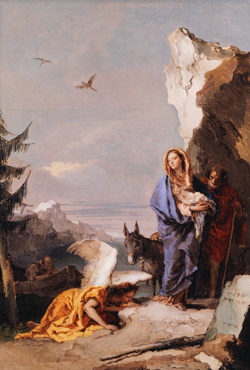 Lento Egyptiin, n. 1767-70. tekijältä Giovanni Battista Tiepolo