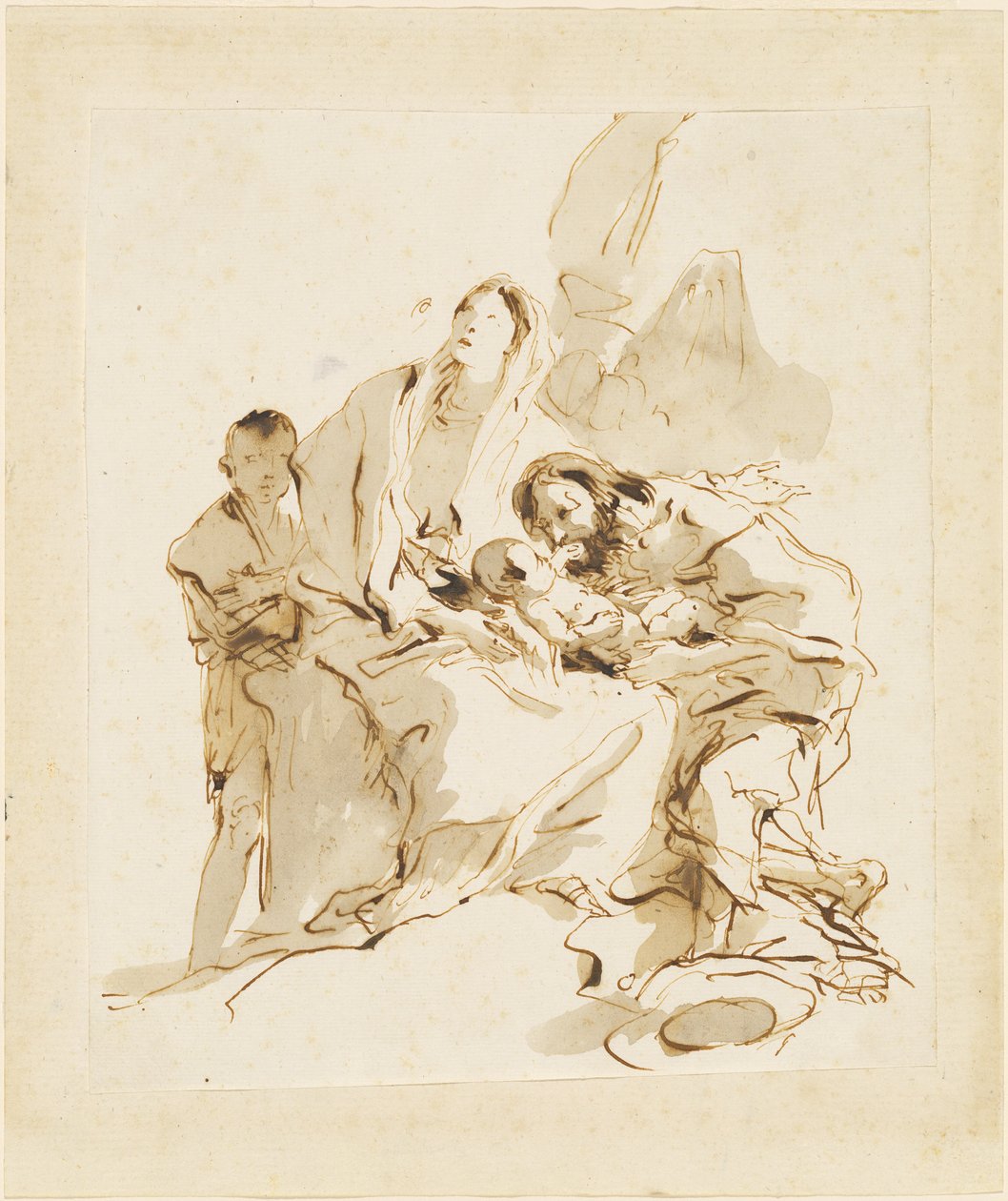 Pyhä perhe tekijältä Giovanni Battista Tiepolo