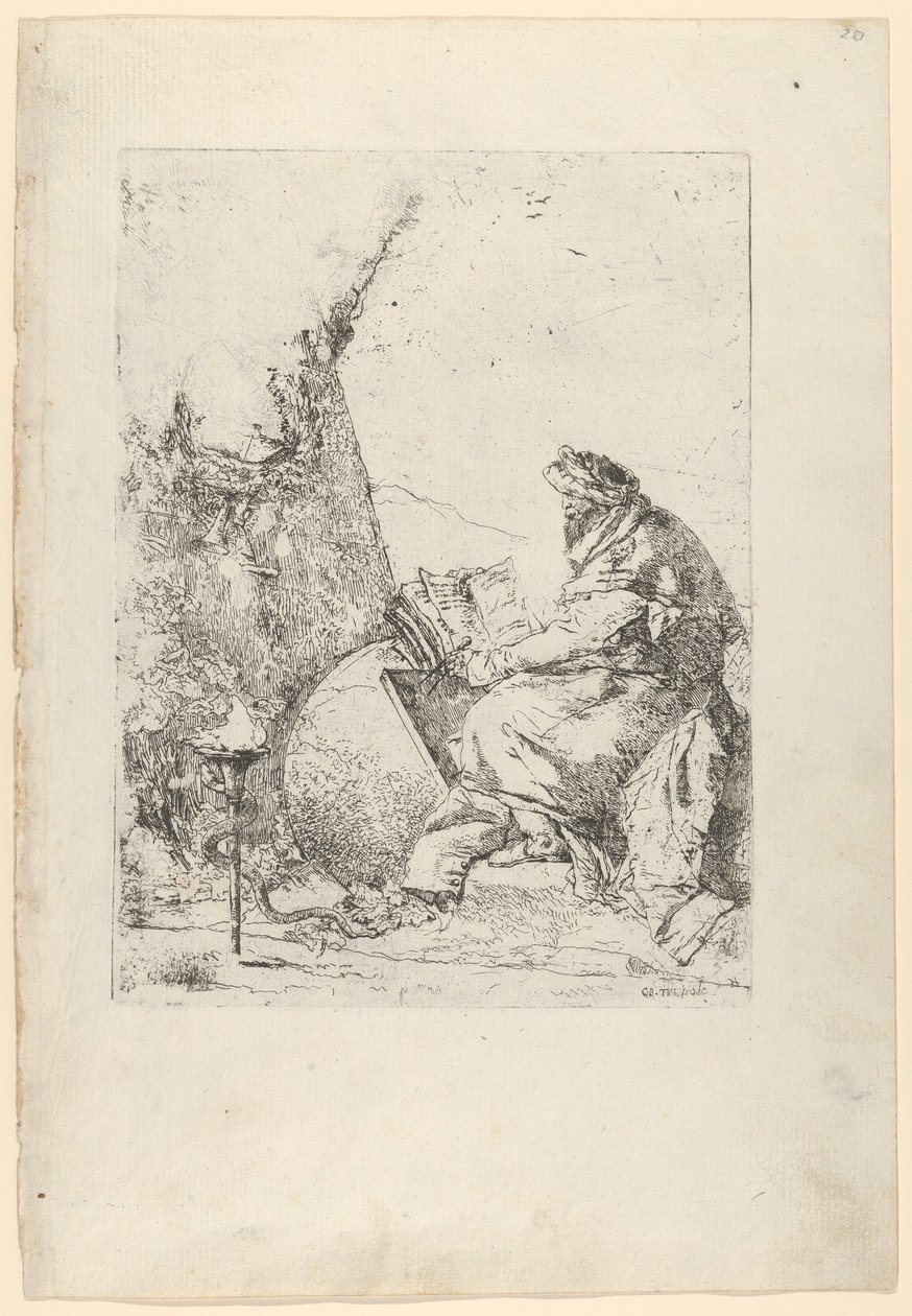 Filosofi, Scherzistä, n. 1740. tekijältä Giovanni Battista Tiepolo