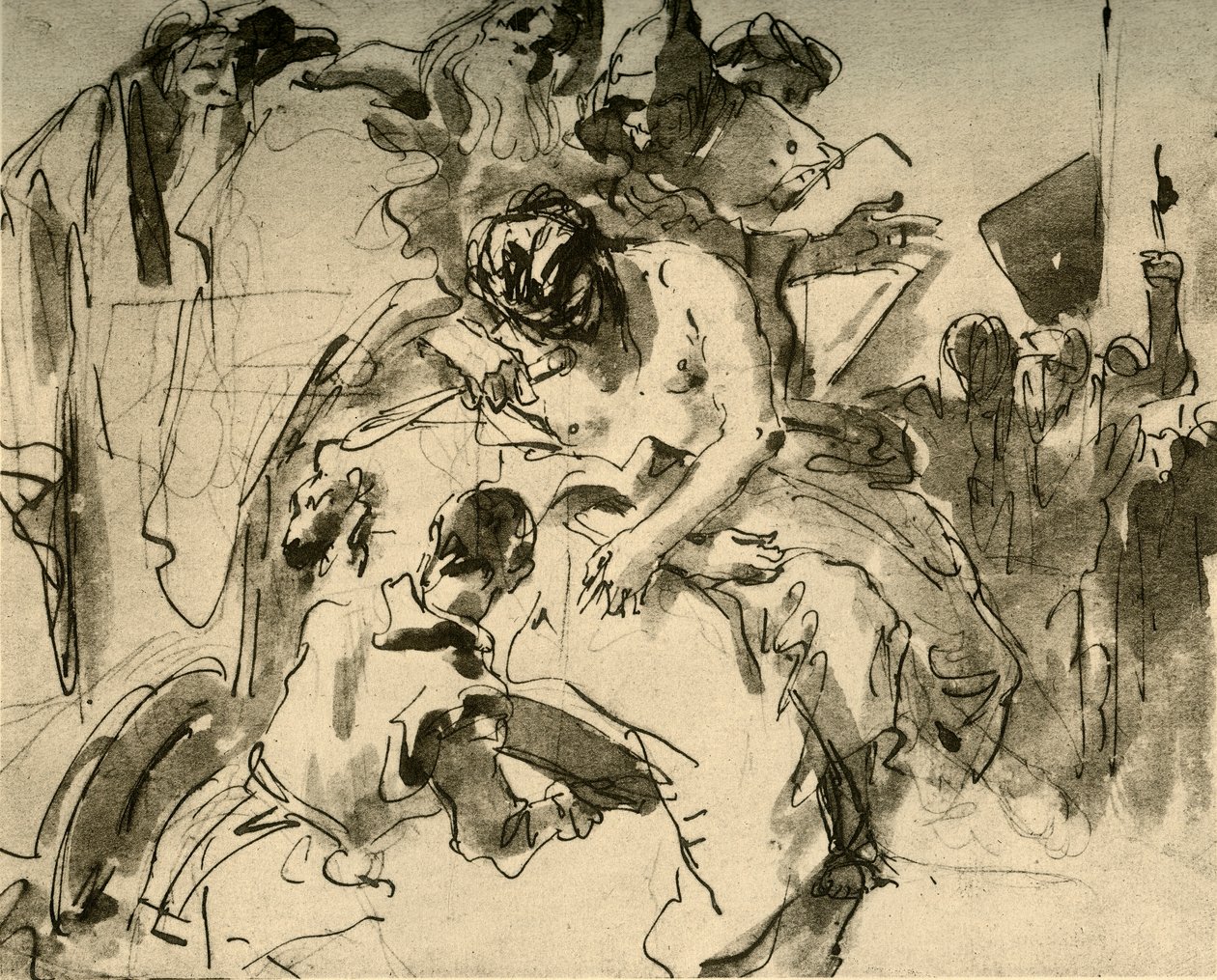 Iphigenian uhri, c1757, 1928 tekijältä Giovanni Battista Tiepolo