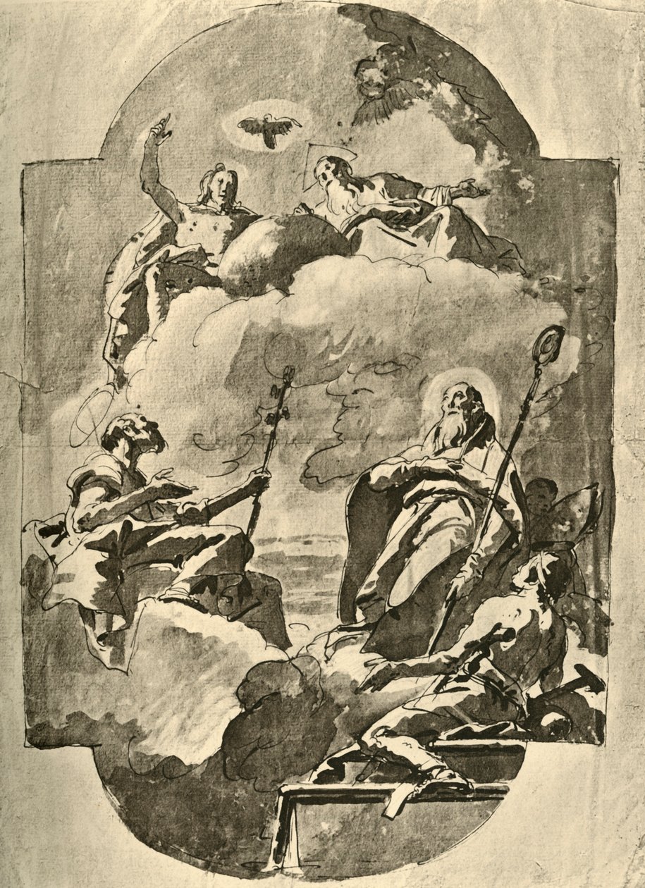Kolminaisuus ja pyhät, 1700-luvun puoliväli, 1928 tekijältä Giovanni Battista Tiepolo