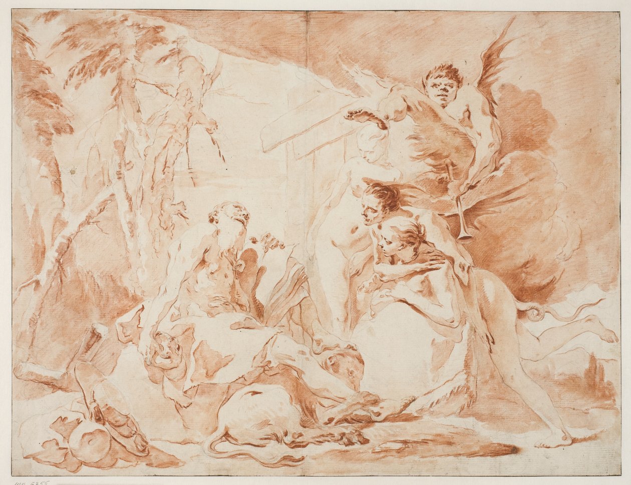 Pyhän Hieromuksen kiusaukset tekijältä Giovanni Battista Tiepolo
