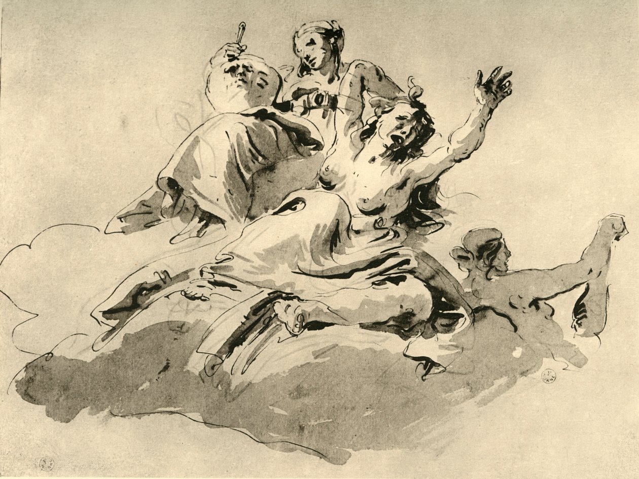 Kolme naista, 1700-luvun puoliväli, 1928 tekijältä Giovanni Battista Tiepolo