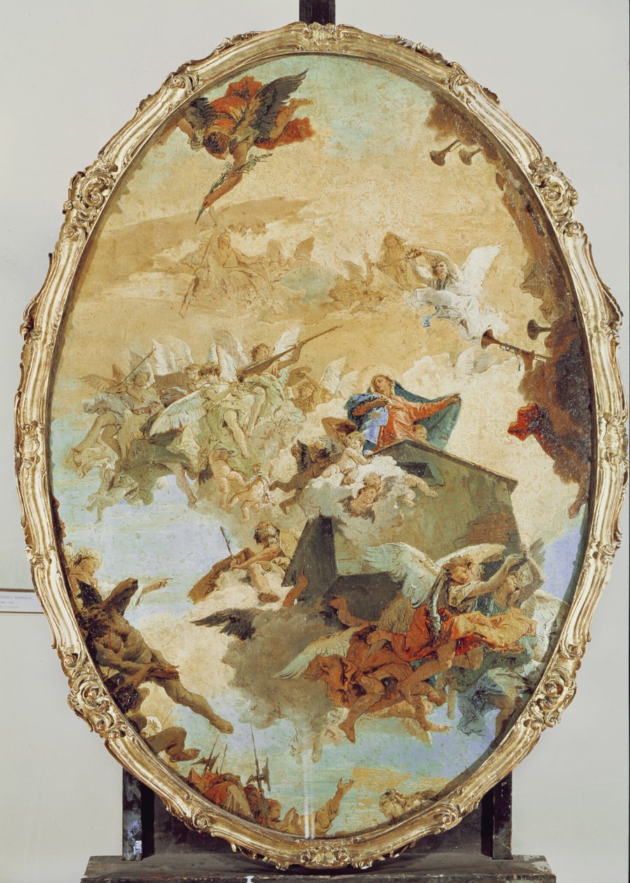 Pyhän talon käännös Nasaretista Loretoon tekijältä Giovanni Battista Tiepolo