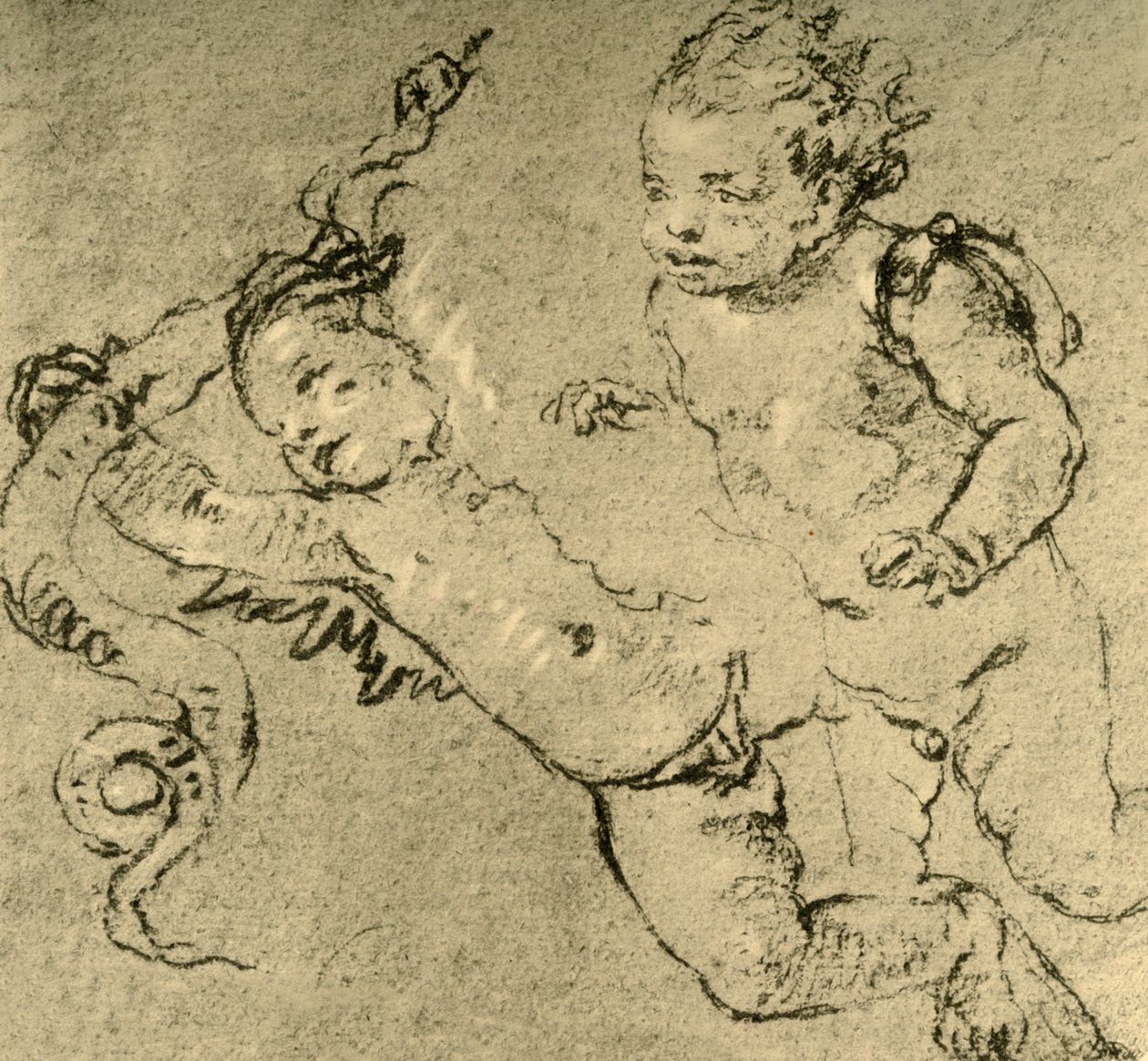 Two Cupids, c1752, 1928 tekijältä Giovanni Battista Tiepolo