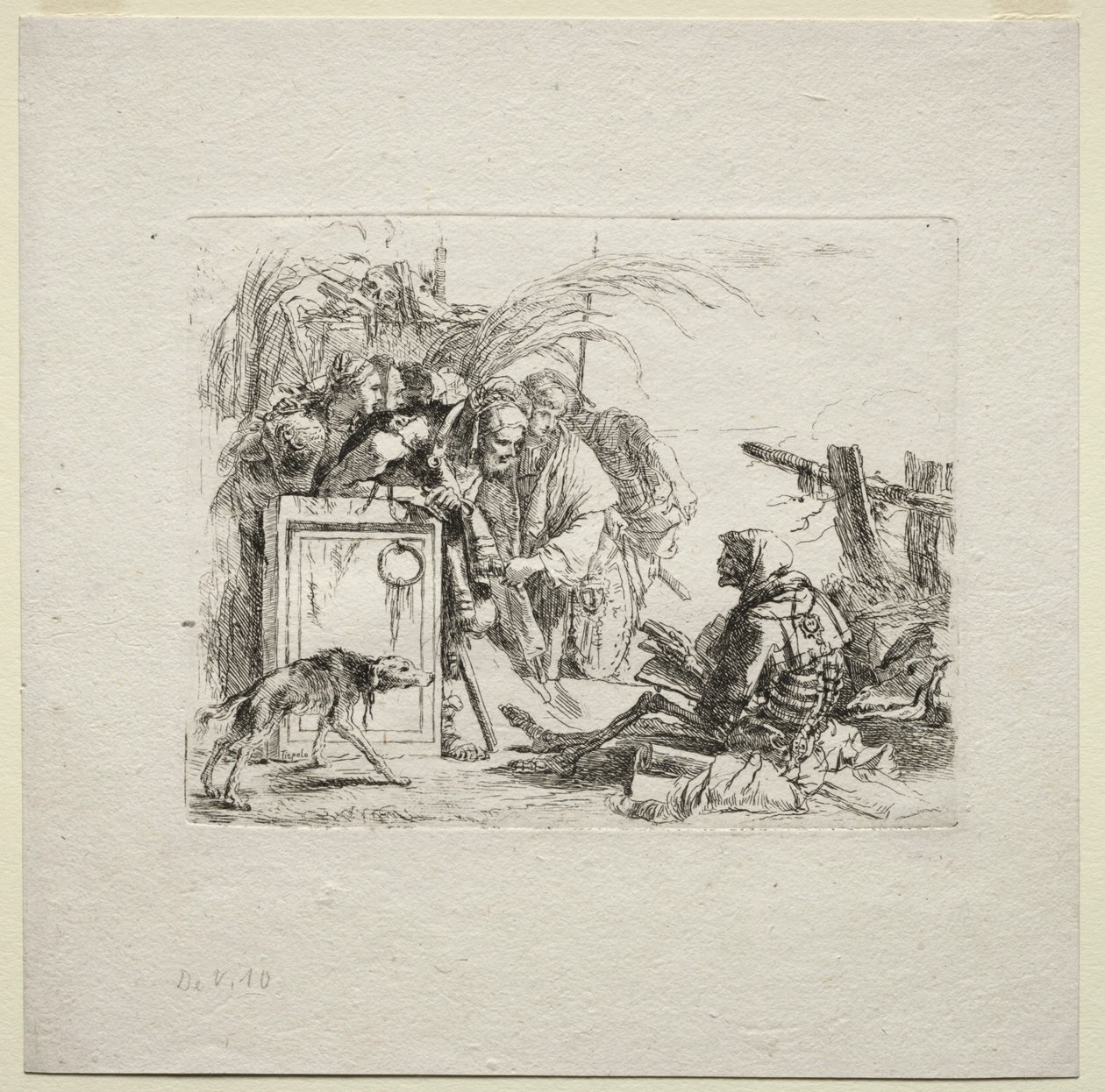 Erilaisia otuksia: Death Giving Audience, 1785. tekijältä Giovanni Battista Tiepolo
